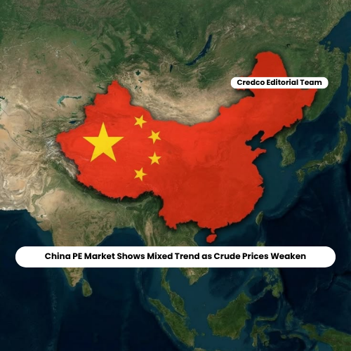 China PE Market Shows Mixed Trend as Crude Prices Weaken